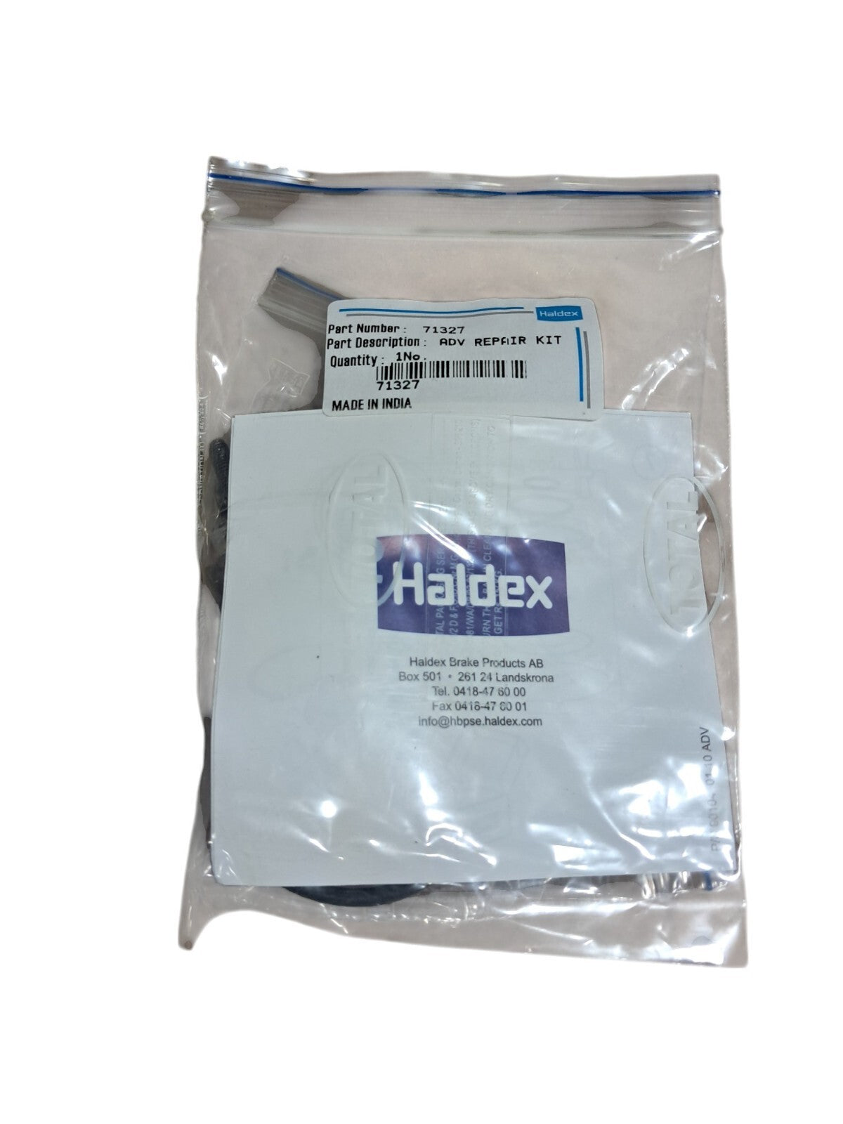 Purge valve repair kit,  HALDEX , 71327,  Package of 10 pcs