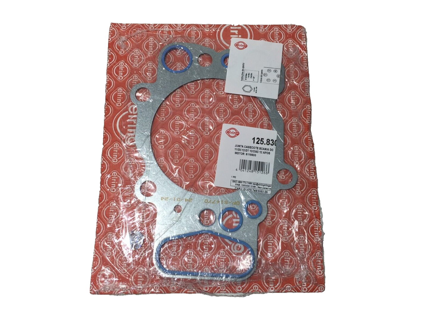 Packing of 6 units - Head gasket Elring 125830  = Scania 1403608 1468555 1892765