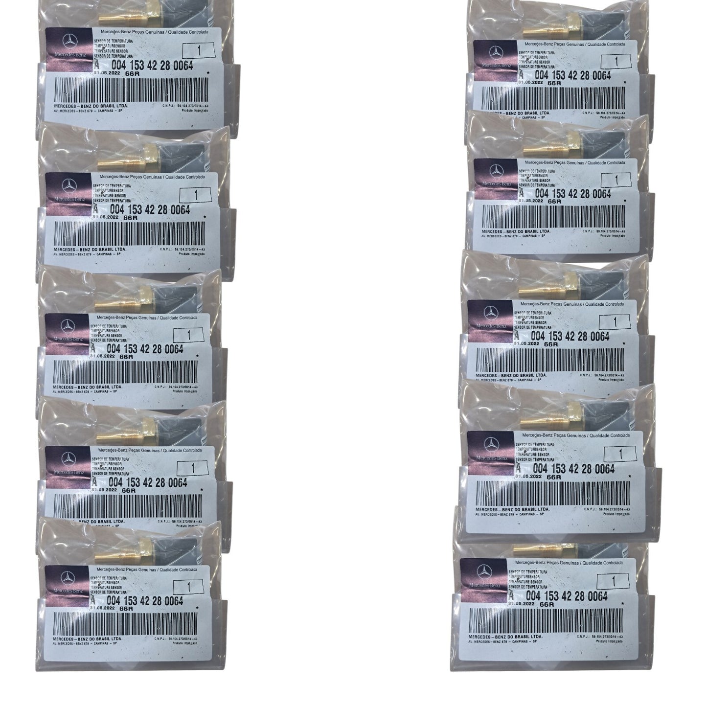 Packing of 10 pcs, Temperature sensor, MERCEDES-BENZ A0041534228,
