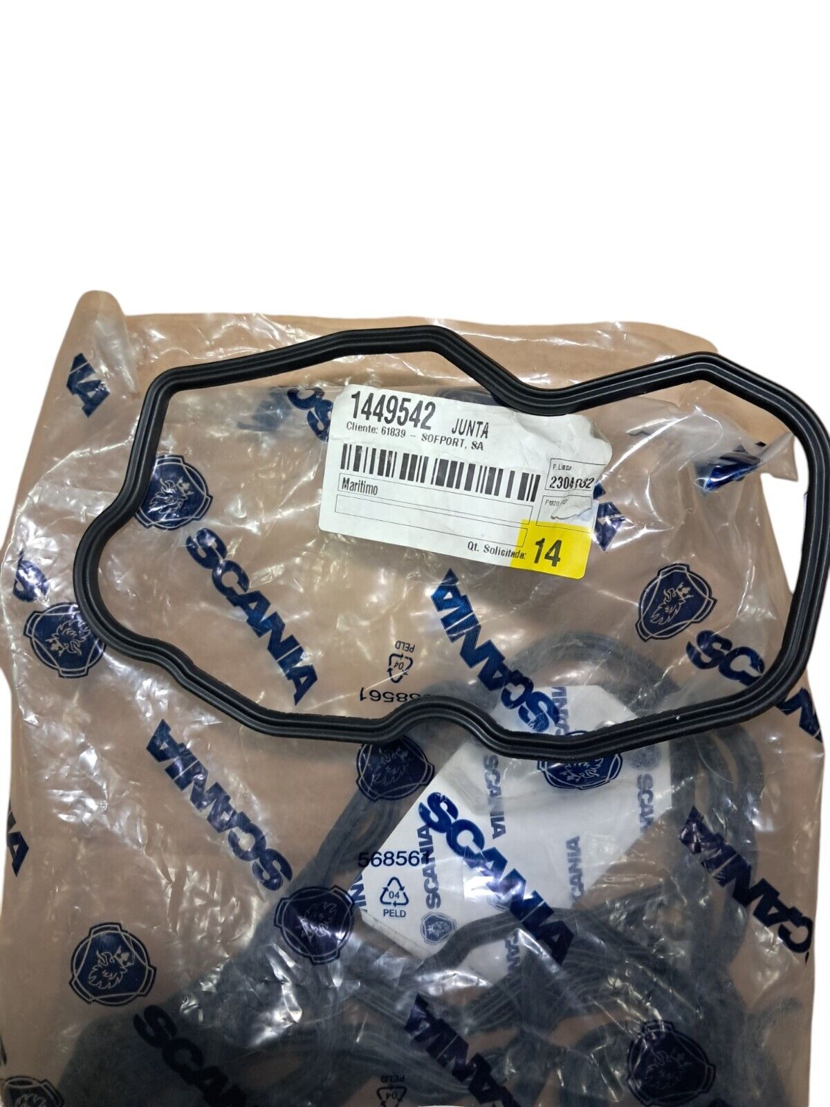 Engine Valve Cover Gasket ( Lower ) Scania S5 1449542 – Glinde Corporation