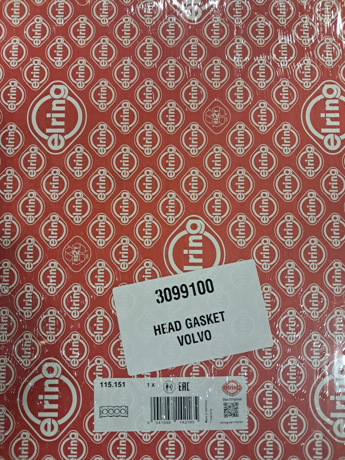 CYLINDER HEAD GASKET FOR VOLVO D12, FH/NH ALL,  ELRING 3099100