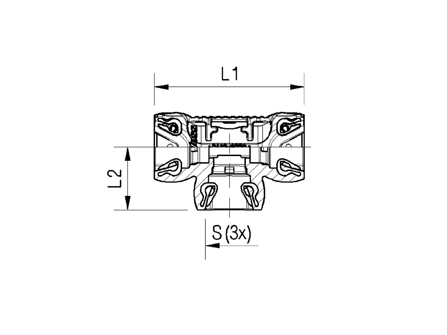 Packing with 25 pcs - Regular ABC Tee Female Coupling - Raufoss 92050010