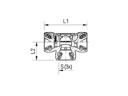 Packing with 25 pcs - Regular ABC Tee Female Coupling - Raufoss 92050010